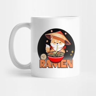 Ramen Lovers Kawaii Dog Eating Ramen Noodles Mug